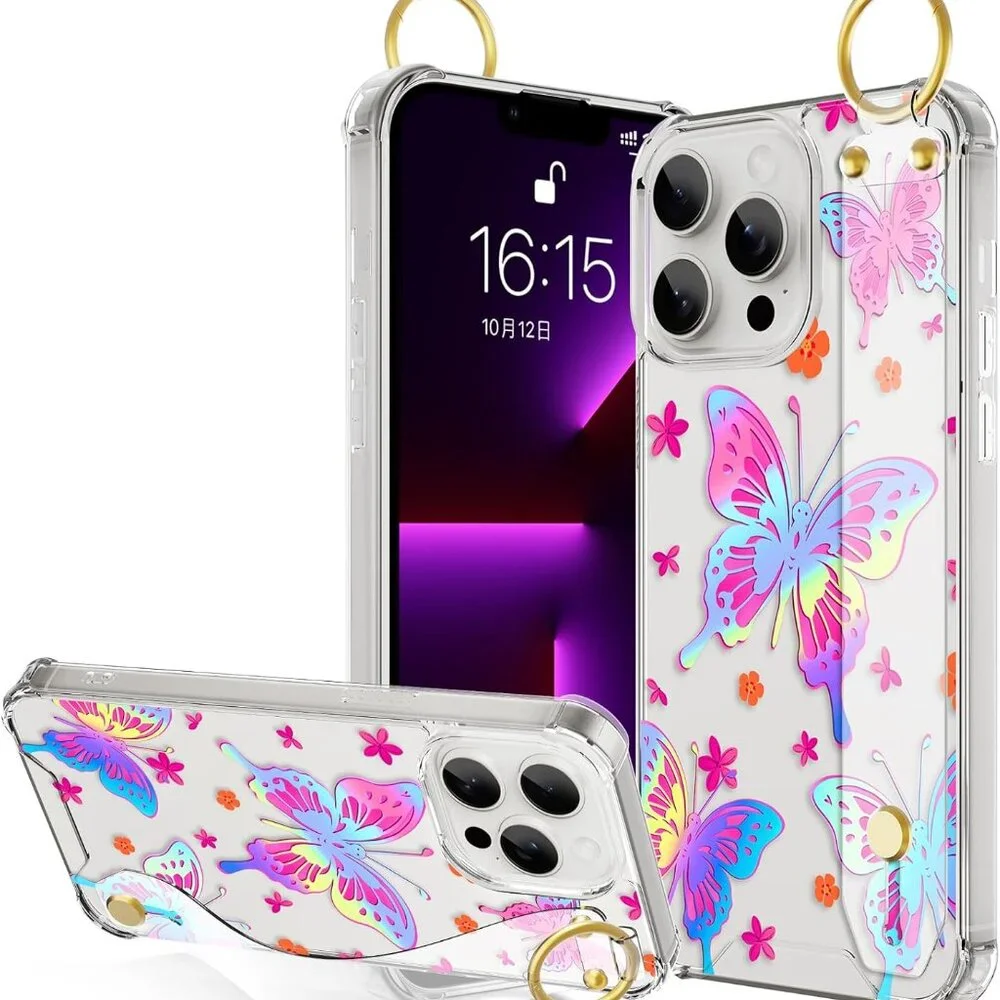 AIGOMARA iPhone 12 Pro Case with wrist strap kickstand phone case NEW!!
